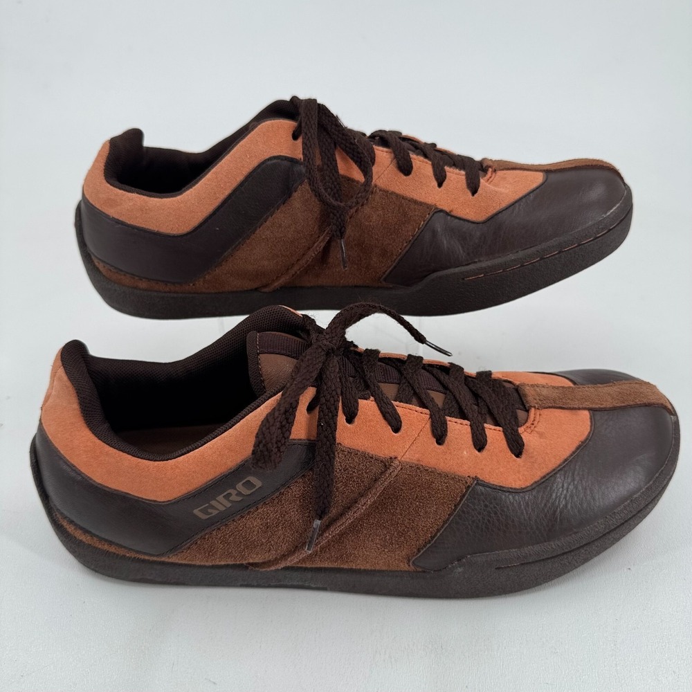 Giro Ollie G Skate Shoes MENS Brown Orange Leather Lace Up Skateboarding SIZE 12